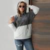 Herbst und Winter Neue Farbe-blocking Pullover Frauen Europäischen und Amerikanischen frauen Plüsch Langarm Zipper Warm Hoodie