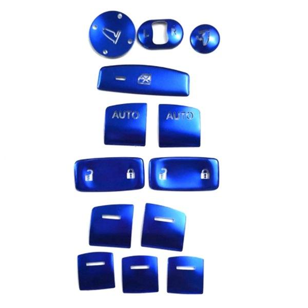 13 Stück Rote Fensterheber-Schalterknopf-Abdeckung Aufkleber für Honda Civic 11. Generation