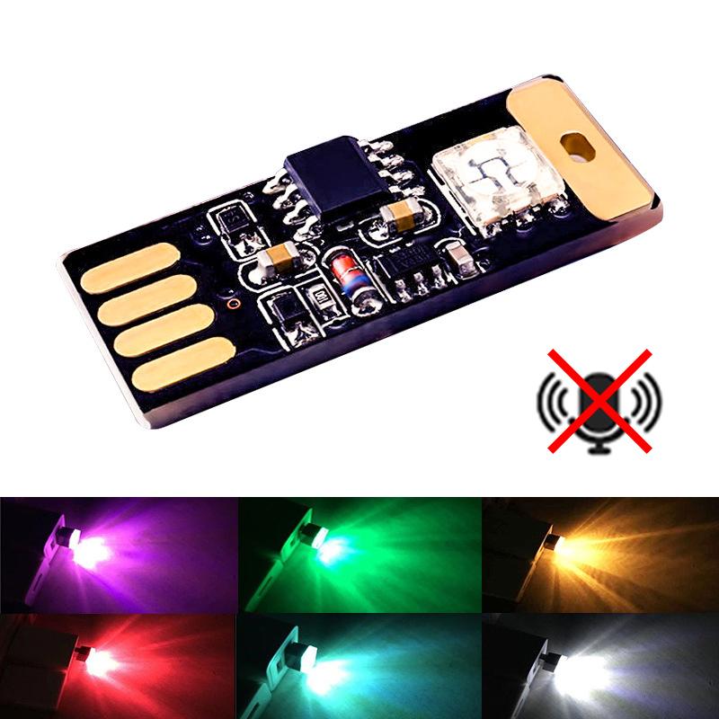 1 x Mini USB LED Bulb Car Interior Decorative Atmosphere Lights Sound Control Lighting Decoration Night Lamp 7 Color Disco Flash