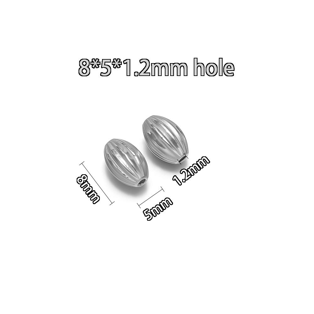20Pcs Stainless Steel Flower Bead Loose Spacer Tube 8mm Beads for DIY Jewelry Making Bracelet Making Necklace Wholesale Findings