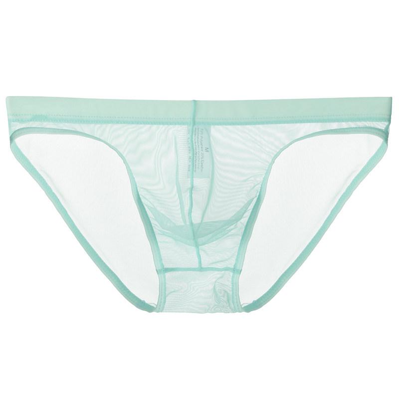 Youye Men's Low Waist Mesh Briefs - Breathable, Transparent, Sexy Pouch, Nude Feel for Young Men