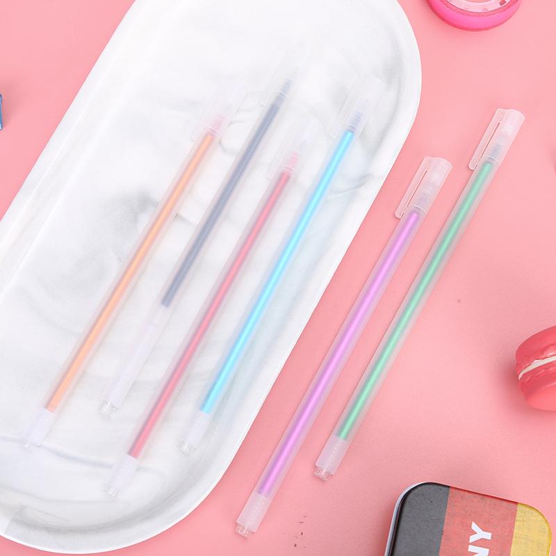 10Pcs Transparent Frosted Watercolor Pens, Used for Office Work, Problem Solving, Signature Writing, Diaries, Notes, Student Classroom Prizes, Friend