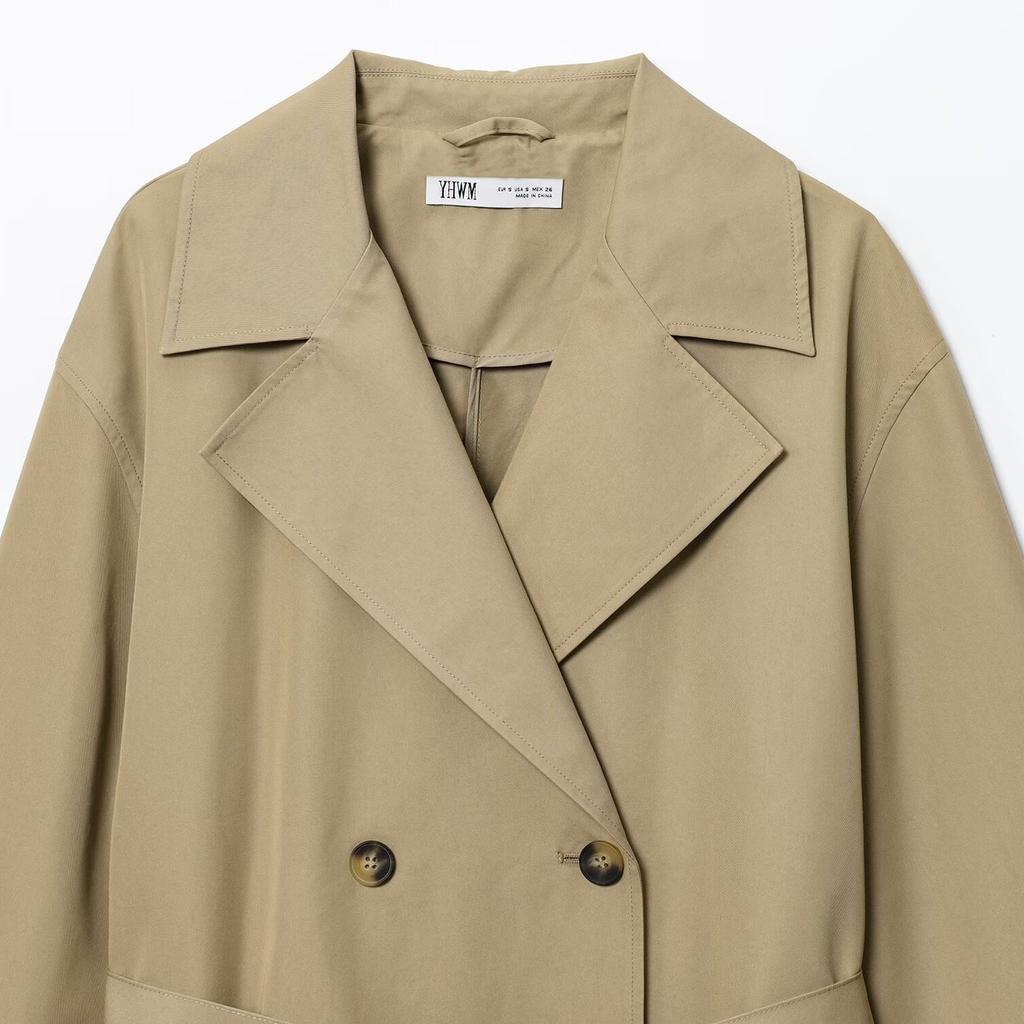 European and American style, new women's clothing, fashionable, casual, versatile, long trench coat 8372277