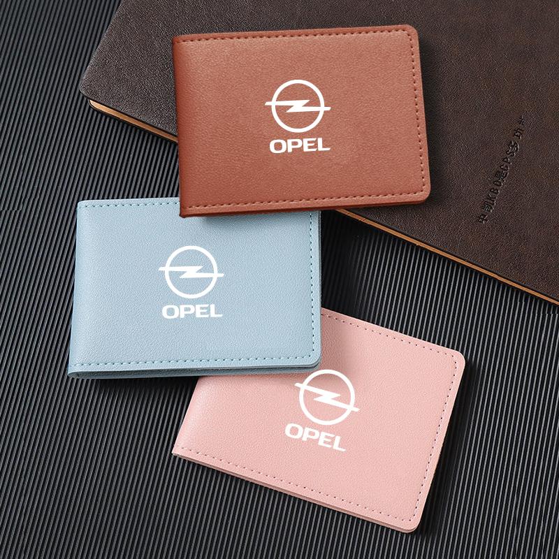Ultra-Thin Car Driver License Bag ID Card Leather Cover For Opel Astra Grandland Corsa Mokka Frontera Insignia Zafira Vivaro