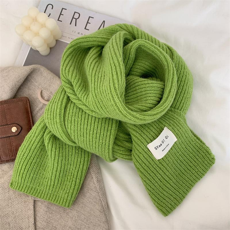New Knitted Scarf Men's and Women's Student Couple Thickened Wool Scarf Korean ins Wind Wool Shawl