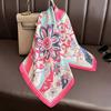 Print Scarf Neckerchief Turban Hijab Luxury Female Square Headscarf Shawl Bandana Headband Windproof Handkerchief Fashion Wraps
