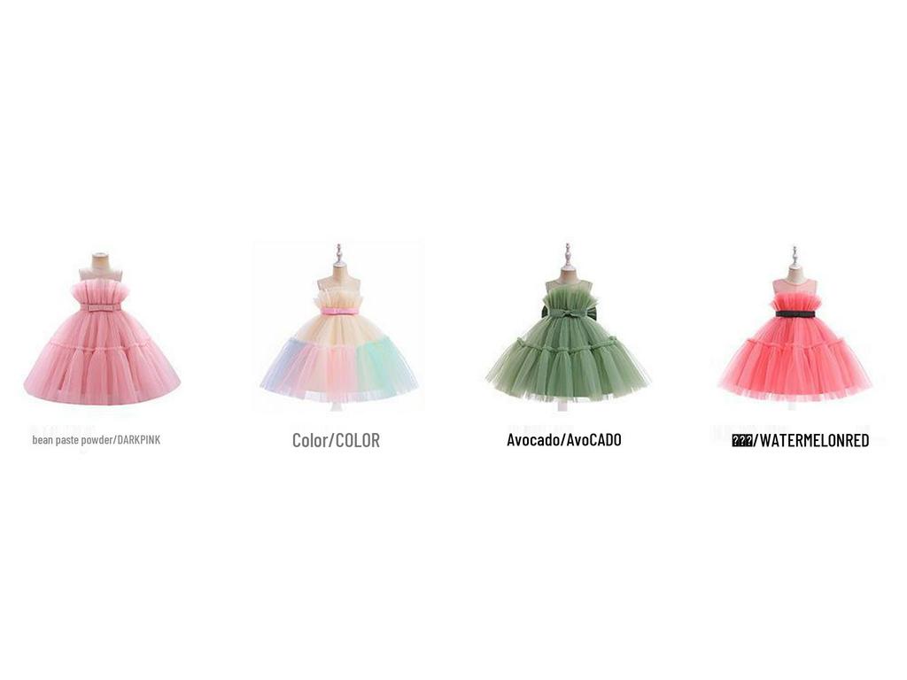 Robe de princesse bouffante pour filles européennes et américaines pour récital de piano, mariages et événements en soirée