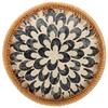 30cm Handmade Bamboo Woven Basket Snack Serving Plate Fruit Storage Holder Woven Dried Fruit Storage Tray
