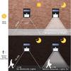 Solar Security Lights Solar Motion Sensor Lights Wireless Waterproof for Wall Fence Garden (2-Pack)