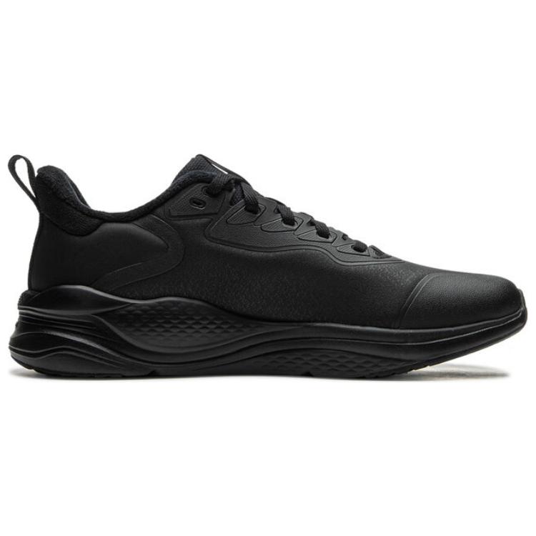 Li Ning Flow Cloud Comfortable Versatile Fashion Trendy Warm Shock Absorbing Wear Resistant Low Top Casual Running Shoes Men Sneaker Black AGLU249-1