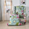 Stretch Wing Chair Cover Elastic Floral Armchair Covers Wingback Sofa Slipcover With Seat Cushion Cover Furniture Protector