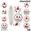 200-500Pcs Self-Adhesive PVC Christmas Stickers Christmas Tree Santa Hat Gift Tags Gift Wrapping Seals Decals Party Decorations