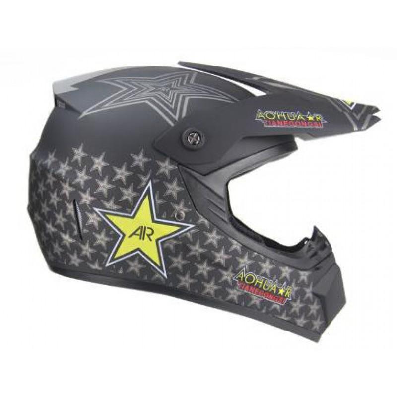 Full Face Off-Road Motorcycle Helmet Dirt Bike ATV Mountain Biking Use ABS Safety Gear With Visor Gloves Mask