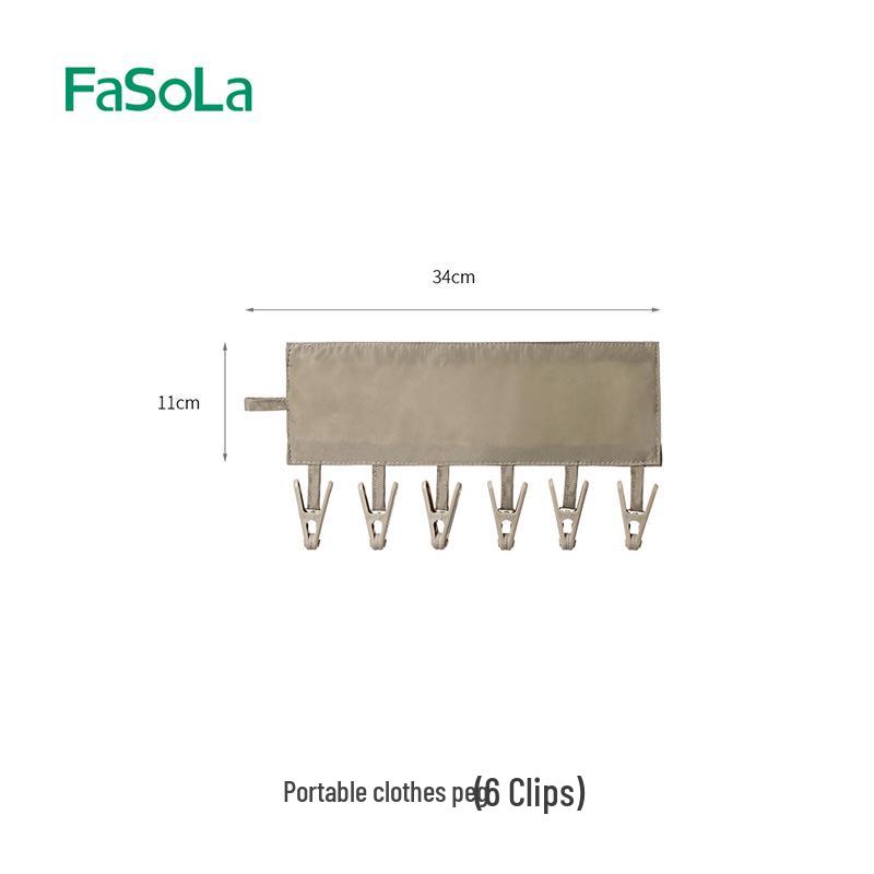 

FaSoLa Portable Foldable Clothes Hanger with Small Clips for Travel and Dorm Rooms