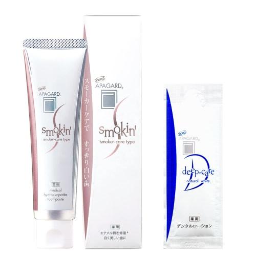 

[Эксклюзив для .co.jp] Apagard Smokin 105 г Отбеливающая зубная паста для курильщиков, тип для удаления пятен, лекарственный гидроксиапатит, глубокий уход, жидкая зубная паста (5мл) В