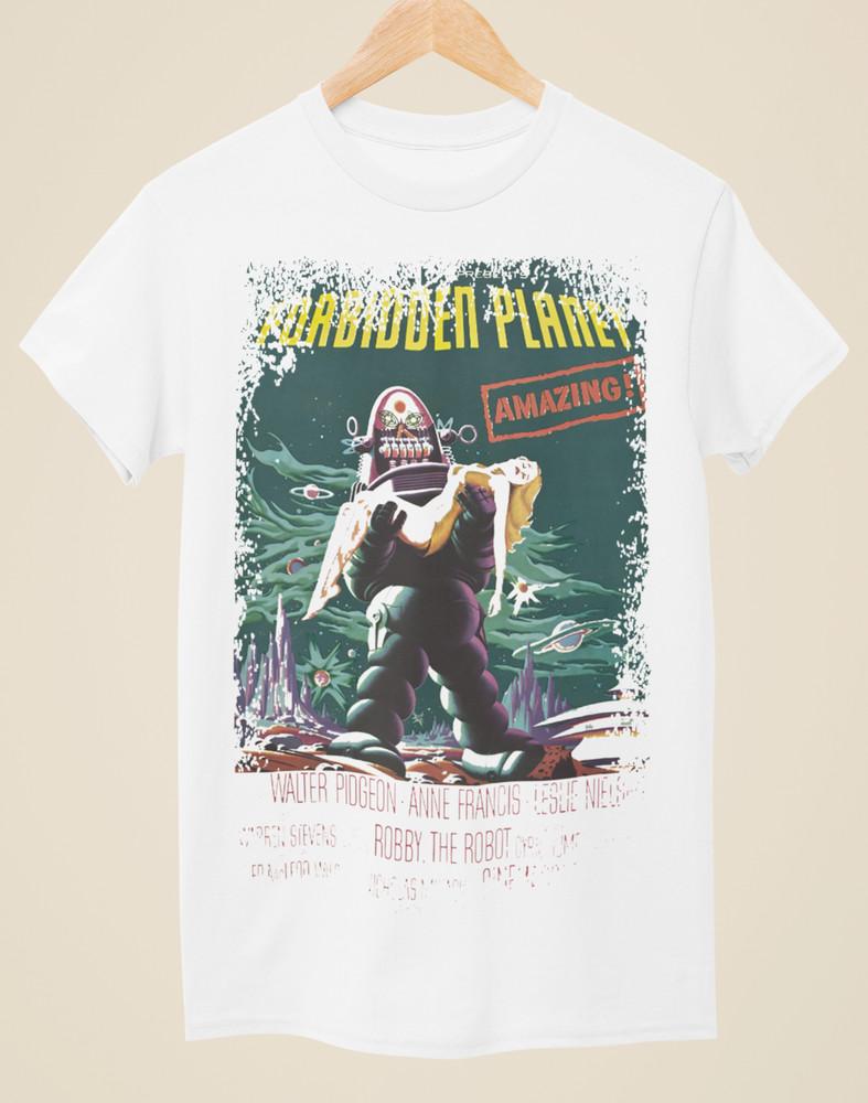 The Forbidden Planet - Movie Poster Inspired Unisex White T-Shirt Unisex T-Shirt S