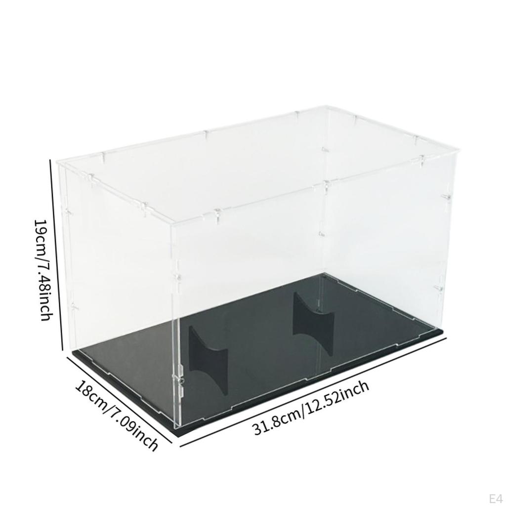Acrylic Rugby Ball Display Box 12.5x7x7.4inch Accessory Versatile Dustproof Sturdylightweight