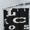 Black/White Color Blindness Shower Curtain Eye Chart Design For Bathroom Decor Universal Fit, Durable Water-Resistant Fabric Cov