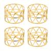 4Pcs Metal Hollow Triangle Napkin Rings - Hotel Banquet Tableware & Decor Essentials