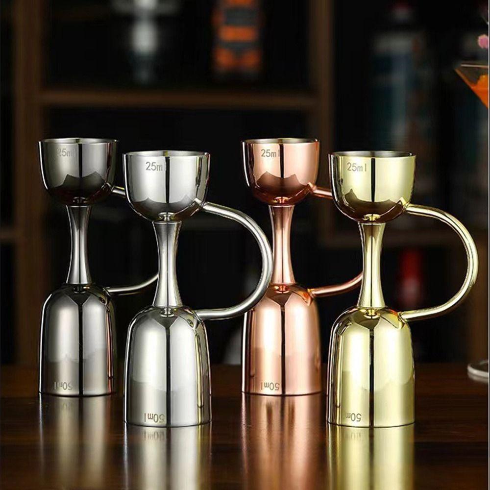 

Двойной мерный стакан из нержавеющей стали, шкала измерений внутри бара, чашка Oz для бармена