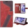 Case - e.F.Connection - Redmi Note 12 Pro Plus 5g - Red Pu Leather - Flexible - Flap
