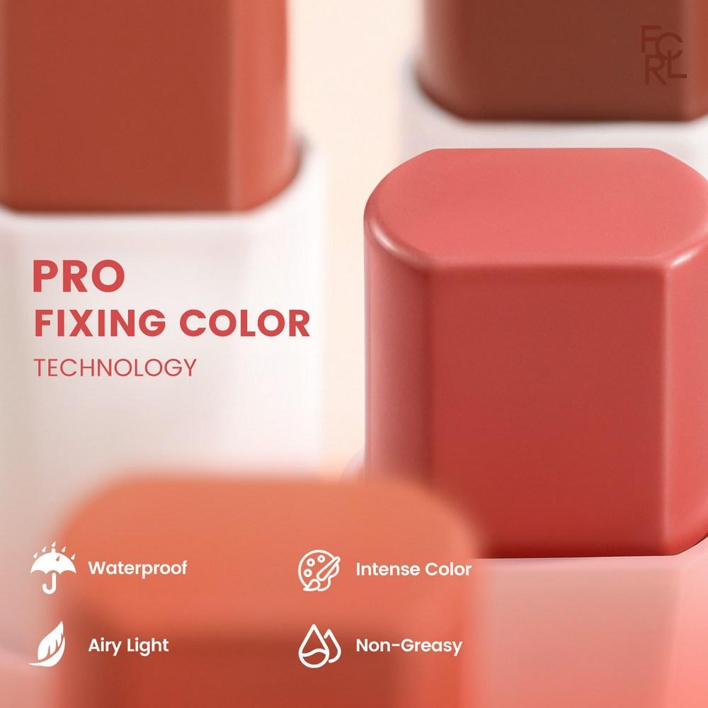 FOCALLURE Long-lasting Waterproof Blush Lipstick 3 In 1 Matte Blush Eyeshadow Lip Stick Highlighter Makeup, 1 Piece, 06 OR02