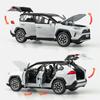 1/32 Toyota RAV4 Off-road Car High Simulation Diecast Metal Alloy Model Car Sound Light Pull Back Collection Kids Toy Gifts F566