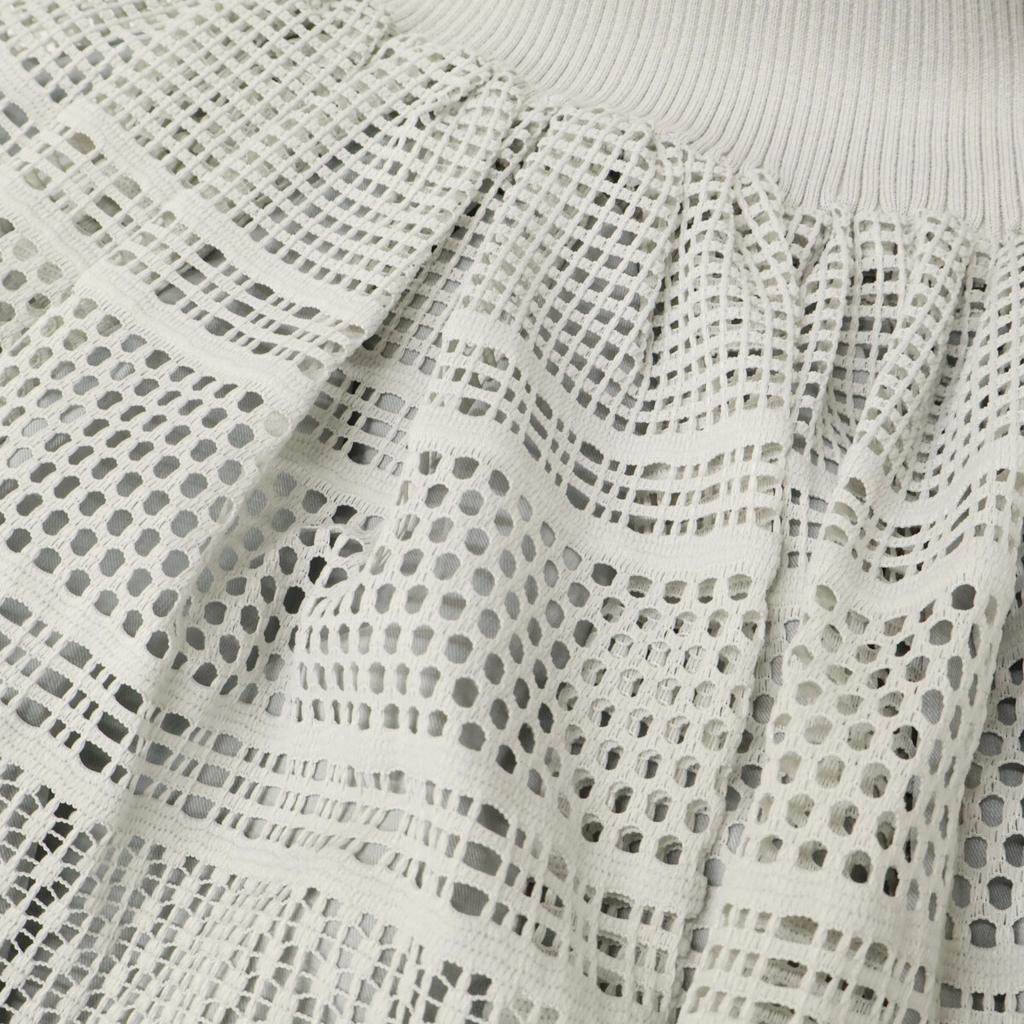 ESTNATION Excellent condition 4110911010172 Lace combination knit dress F grayUsed