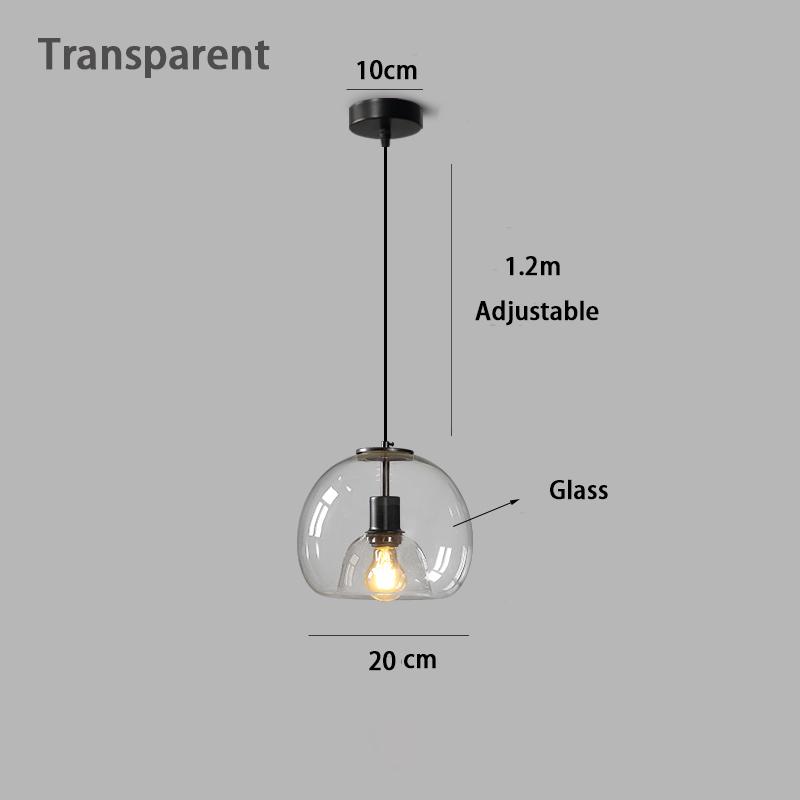 

Modern Retro Glass Dining room Bedroom Living Room Chandelier Amber Smoke Gray Glass Small Chandelier Ambient Lighting E27 220V