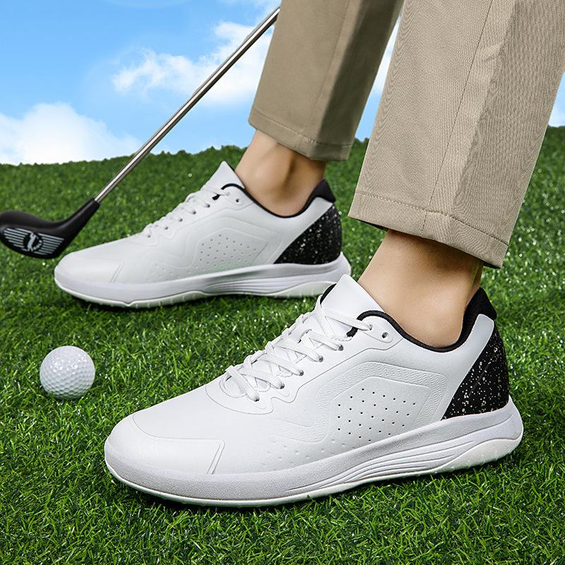 Large size men's shoes summer new fixed nail golf shoes men's waterproof breathable golf shoes
