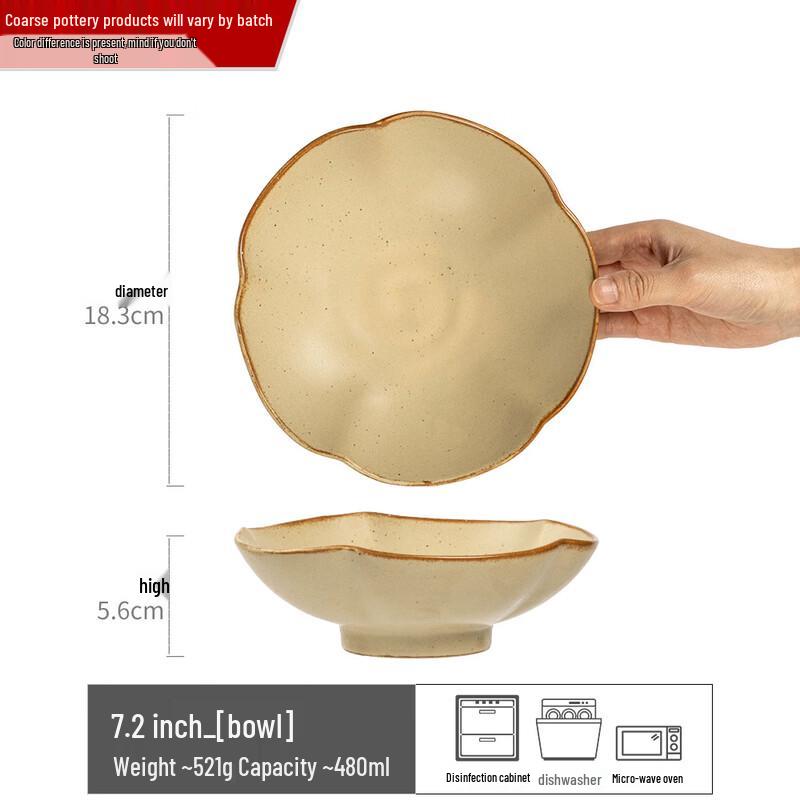 

Flower-Shaped Ceramic Serving Bowl