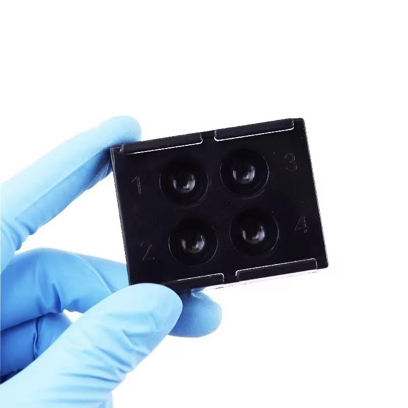 1pc 4holes Dental Resin Shade Light Box Composite Protector Veneer Storage Box Denture Teeth Patch Shading Organizer Tool