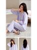 Women's Long Sleeve Modal Cotton Pajamas - Thin, Plus Size Home Wear for Middle-Aged Moms, Ideal for Spring, Autumn, and Winter