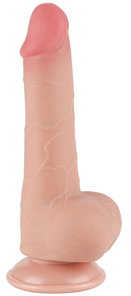 Gode avec Bourses Sliding Skin 13 x 3.8cm - LoveToy SlidingSkin - Godes Réalistes