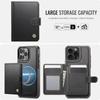 For iPhone 14 Pro Case JEEHOOD J09 RFID Blocking Card Holder Leather Back Phone Cover Compatible with MagSafe