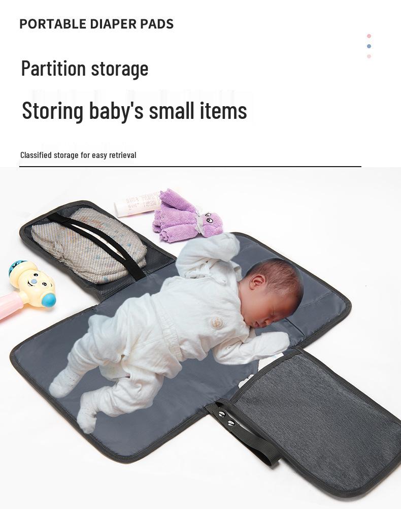 Portable Foldable Waterproof Baby Changing Pad and Diaper Bag