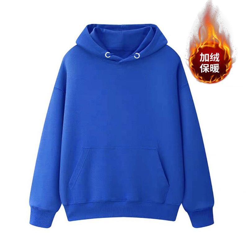 Brand American Milk Blue Fleece Hooded Sweater Women's 2025 New Early Autumn Loose Oversize Niche Coat