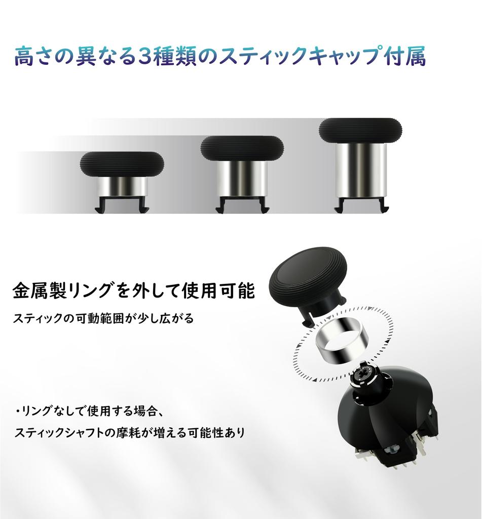 GuliKit TMR Electromagnetic Stick Compatible with Xbox Series Adjustable Drift Replacement Repair Stick Long Excellent Temperature Includes 2 TMR Hole