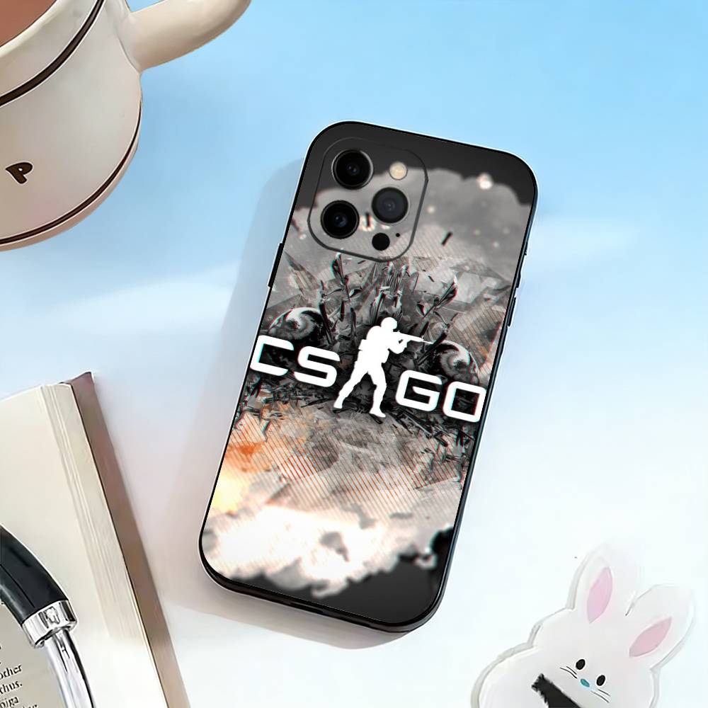 Game Counter Strike CS GO GO Phone Case For iPhone 17, 16,15,14,13,12,11 Plus,Pro Max, Others Soft Black Cover