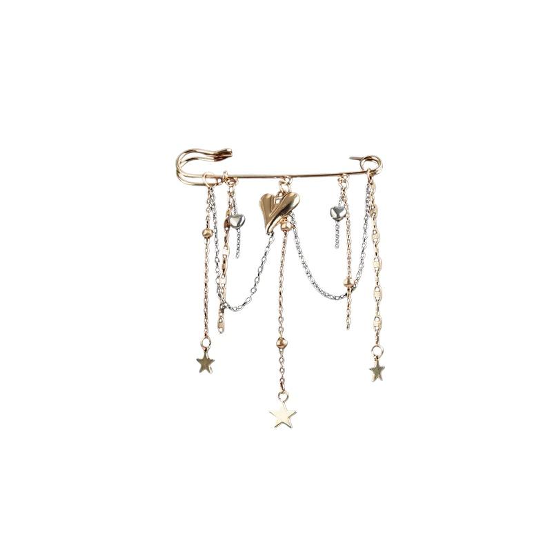 Elegante Perlenketten Quastenbrosche Mode Damen Kleidung Dekor Accessoires Schmucknadel Hosen Taillenverstellstifte Taschenanhänger Geschenke