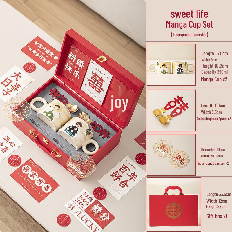 Elegant Coffee Cup Gift for Newlyweds and Besties