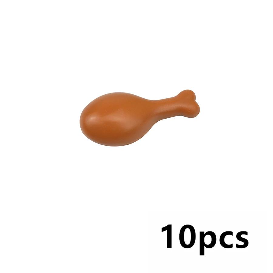 City Friends Mini Food Brick Accessories Cake Banana Carrot Fish Chicken Fries Bread Bottle Kid Toy Building Blocks DlY Gift