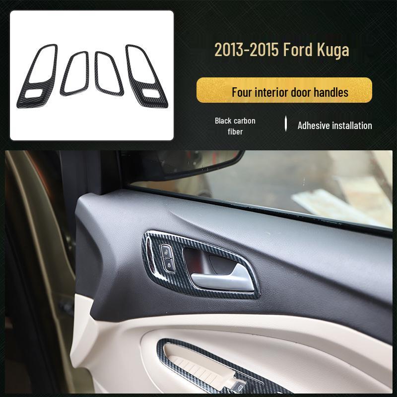 13-15 Kuga Kohlefaser Navigationskonsolenaufkleber - Pfirsichholz-Stil