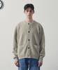 Andagain Minimalist Round Neck Pocket Cardigan (Oatmeal)