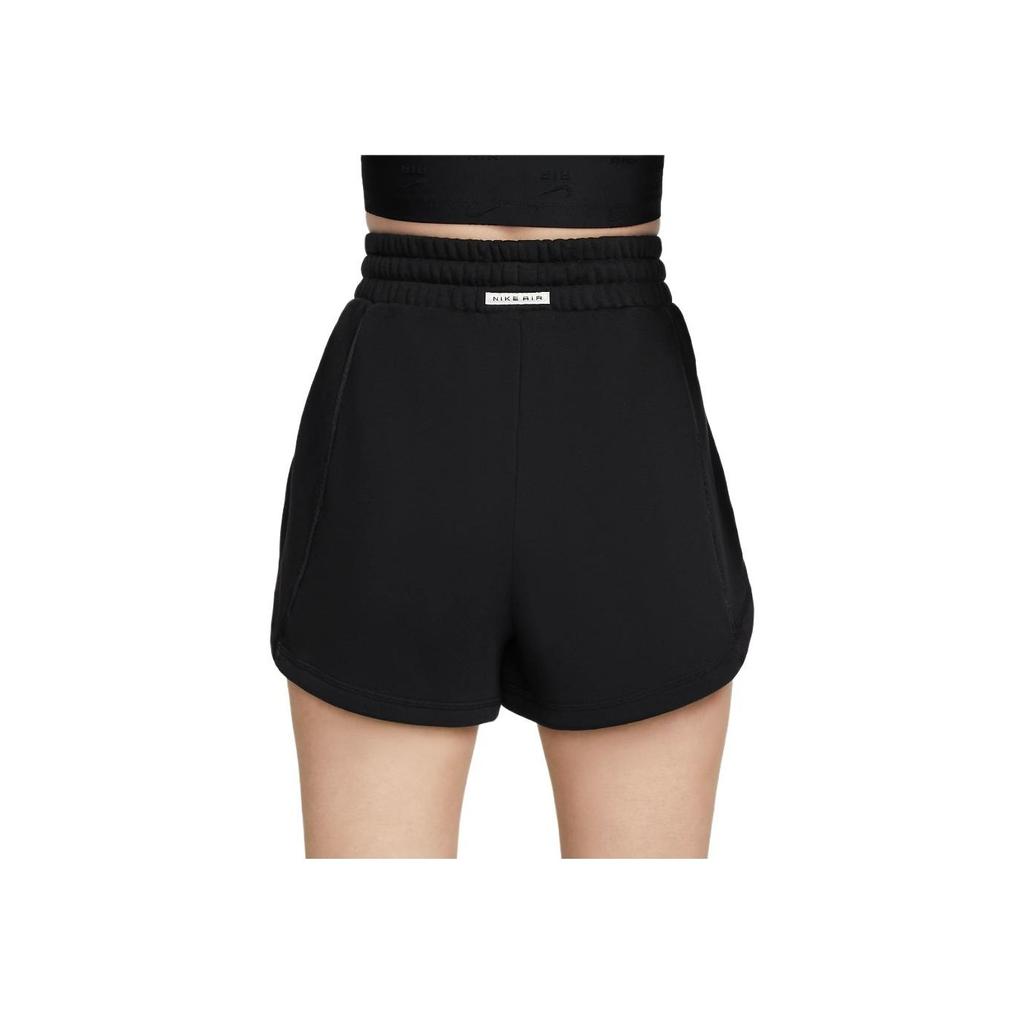 Nike Logo Print High Waist Casual Shorts Women Shorts Black DQ6566-010
