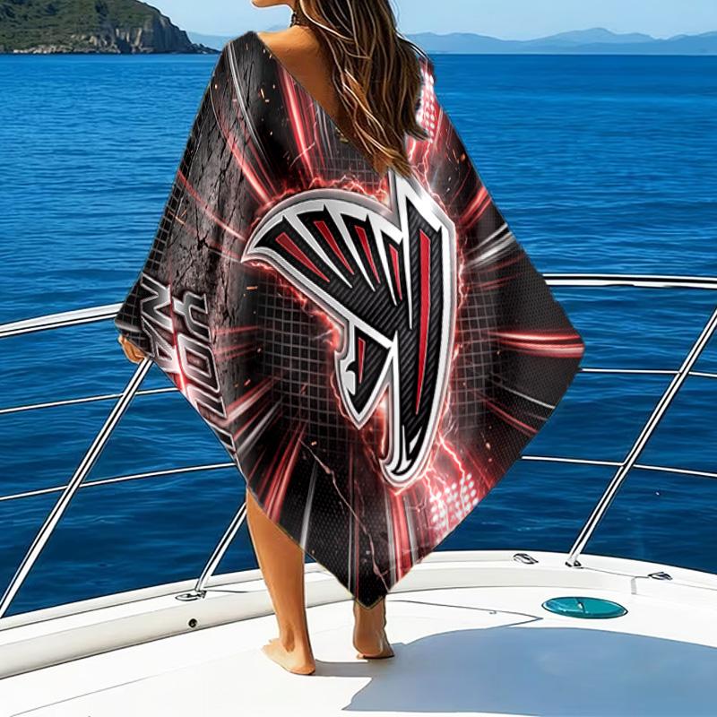 Custom Name Beach Towel Atlanta-Falcons Rise Up Beach Towel, Soft Microfiber, Gift for Her/Him, Birthday, for Pool, Beach, Travel, Fan gifts