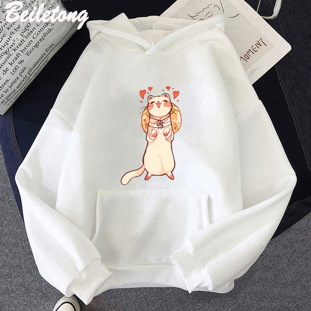 TGCF Cute Ferret Hoodie Tian Guan Ci Fu hoddies Kawaii Hoodie Harajuku Aesthetic Pink Tops Hoodies Women Couple Sweatshirt