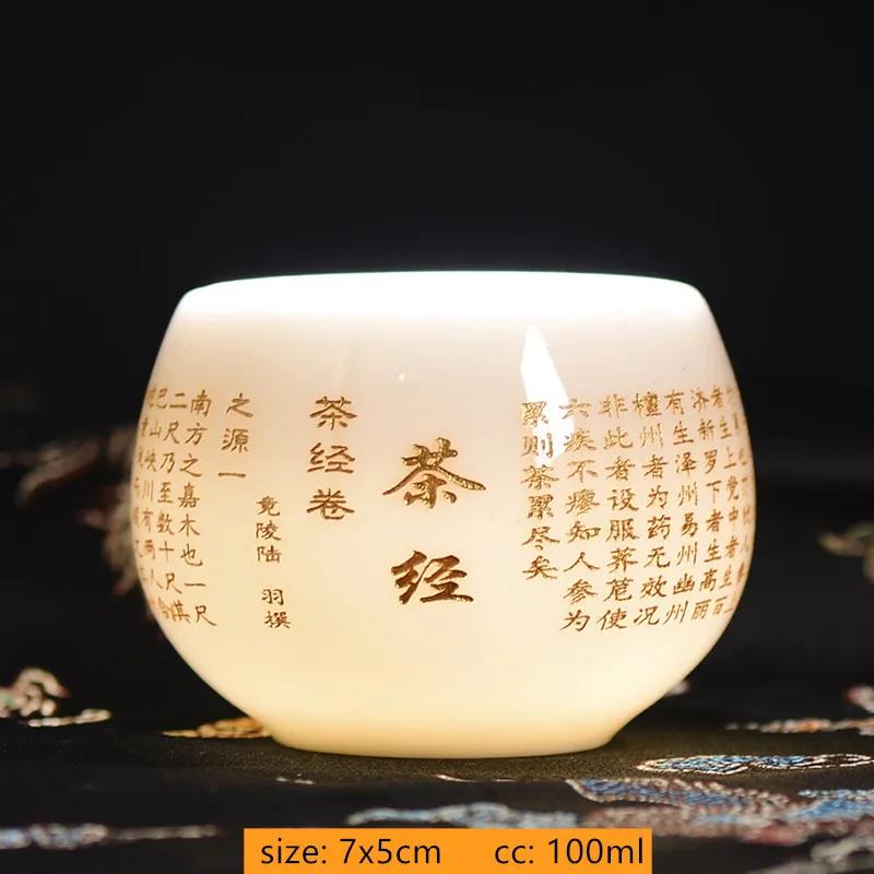 100ml Customized Exquisite Ceramic Teacup Household Beauty Master Cup Handmade Portable Tea Set Chinese White Porcelain Tea Bowl