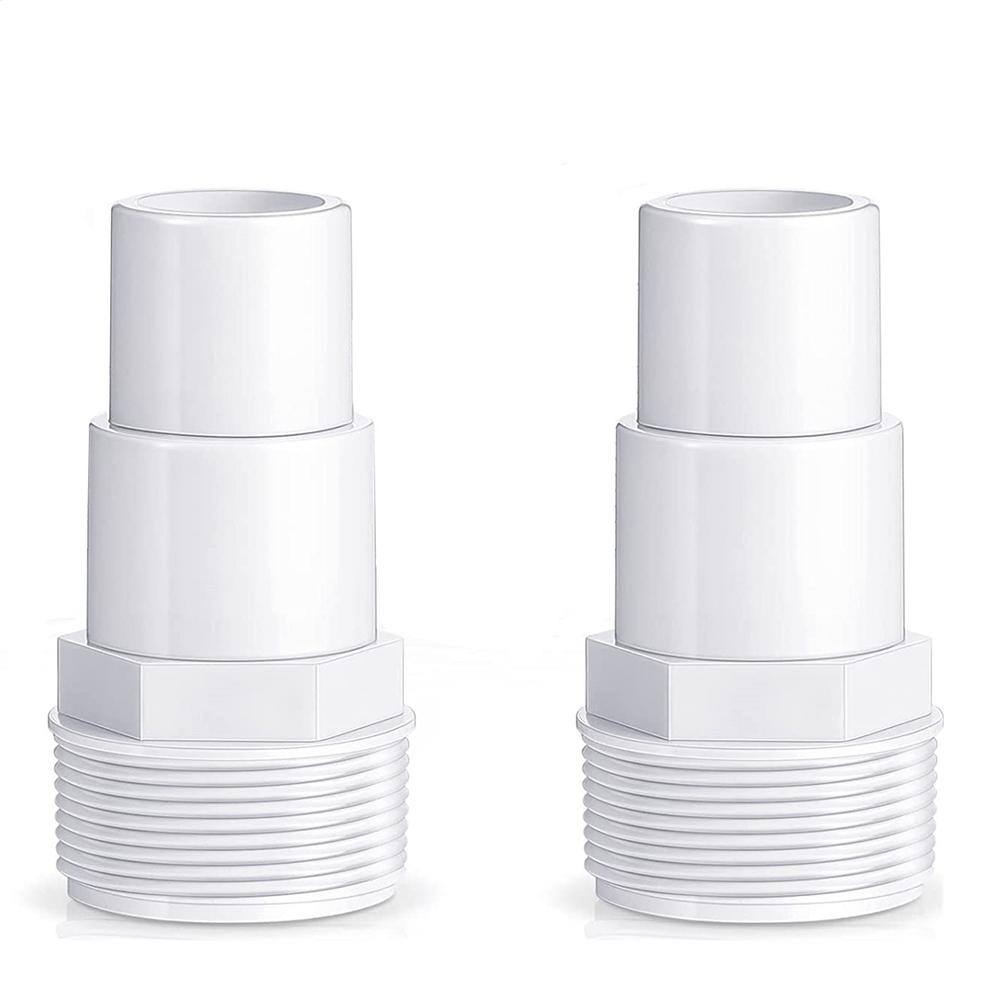 

1/2pcs Threaded Hose Fittings Connector 3.8cm/1.5inch Pool Filter Pump Hose Adapter Replacement for Hayward SPX1091Z7 SPX1091Z4