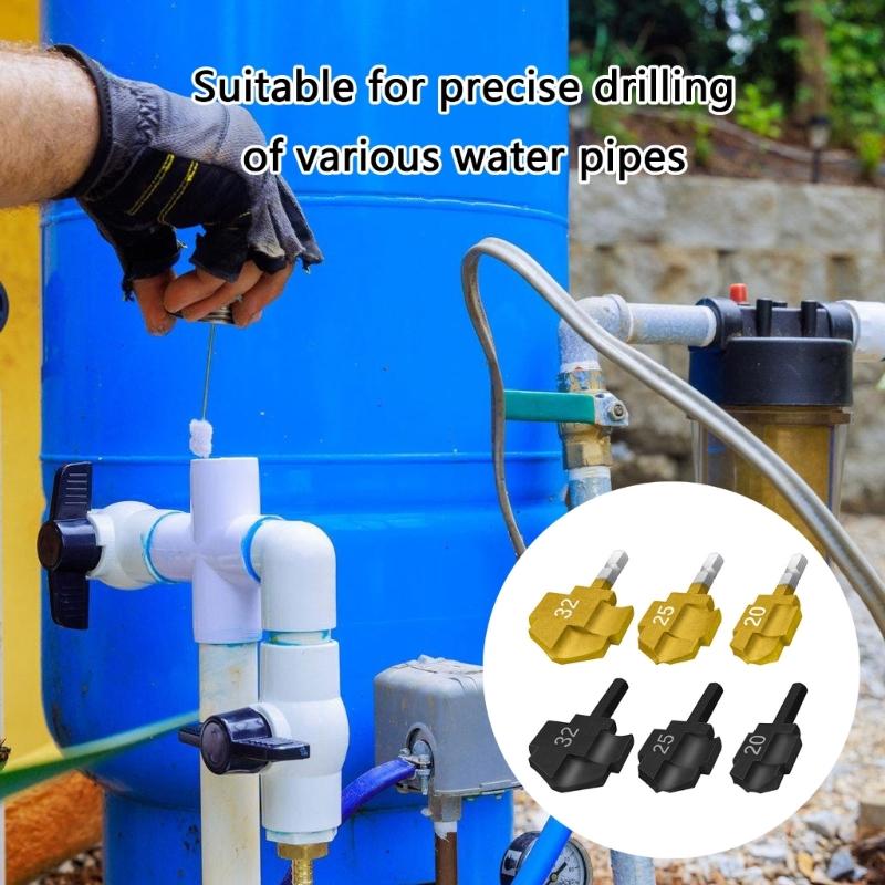 3 Stück Hochbelastbare PPRs Hebebohrer Rohrbohrer-Set mit Titanbeschichtung für reduzierten Widerstand Lange Lebensdauer